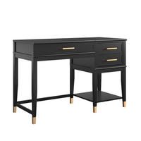 SCHREIBTISCH 115/77/49 cm  in Schwarz  - Goldfarben/Schwarz, Design, Holzwerkstoff/Metall (115/77/49cm) - MID.YOU