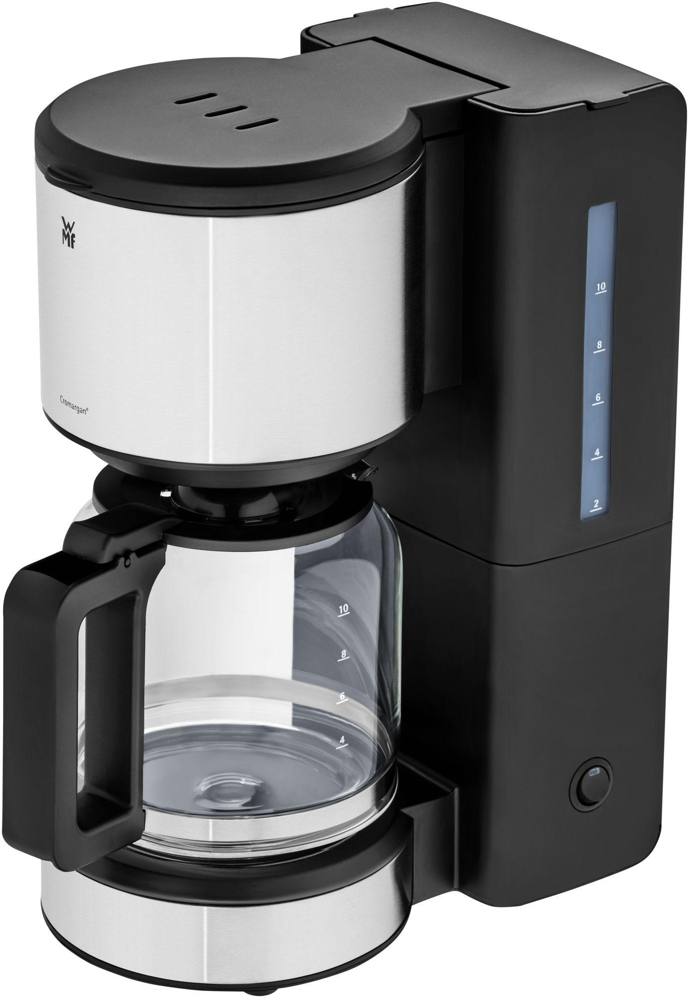 FILTERKAFFEEMASCHINE Stelio  - Edelstahlfarben/Schwarz, Design, Glas (25/17/34,1cm) - WMF
