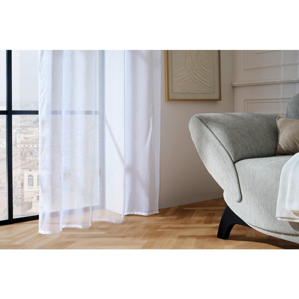 Thumbnail - Boxxx Ösenschal Crash, Weiß, Textil, 135x245 cm, Oeko-Tex® Standard 100, Wohntextilien, Gardinen & Vorhänge, Fertiggardi...