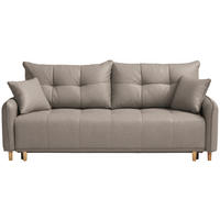 SCHLAFSOFA  in Struktur Hellbraun  - Hellbraun/Buchefarben, Design, Holz/Textil (217/97/101cm) - Carryhome