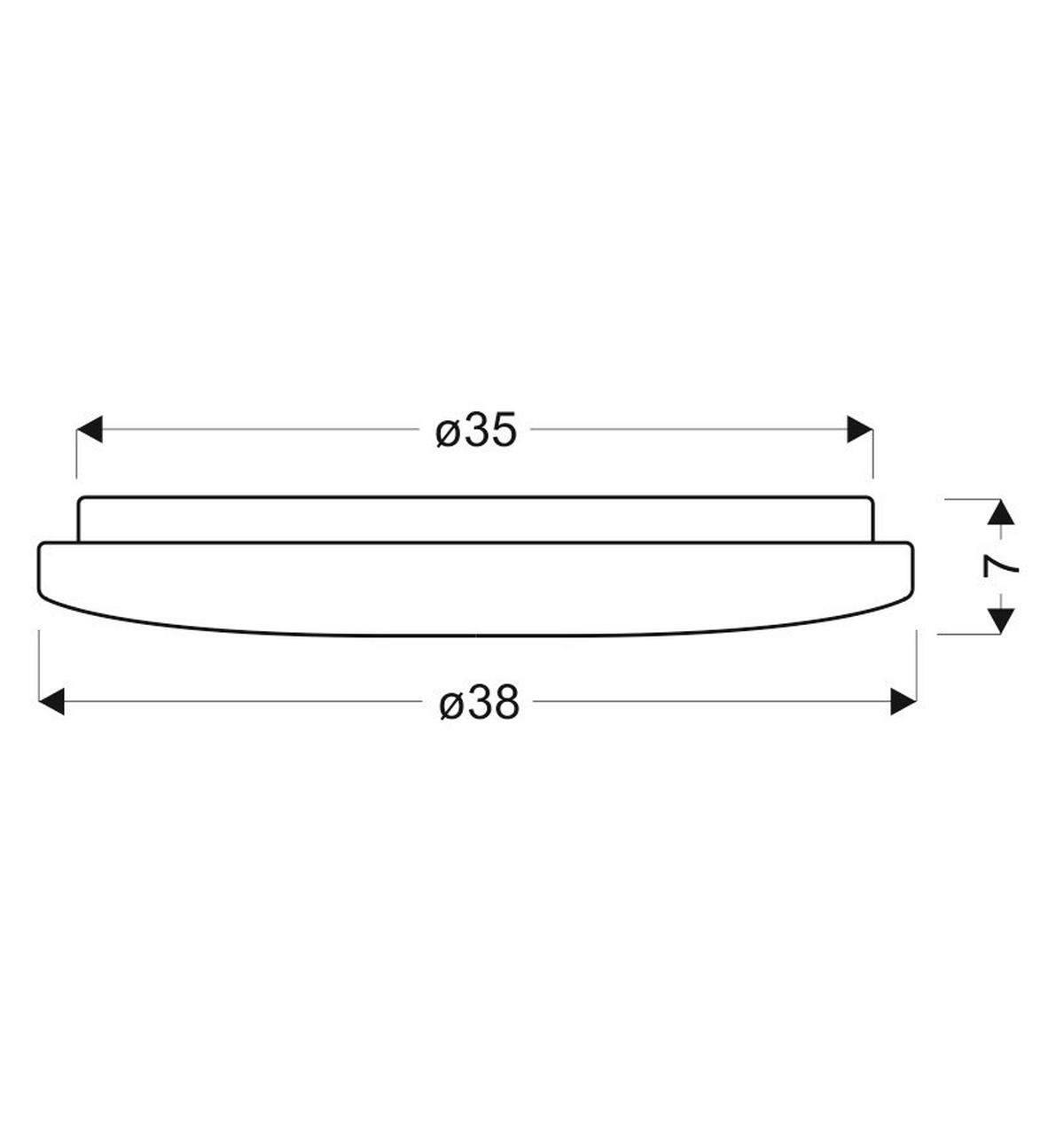 LED-DECKENLEUCHTE 38/38/7 cm   - Weiß, KONVENTIONELL, Kunststoff/Metall (38/38/7cm)