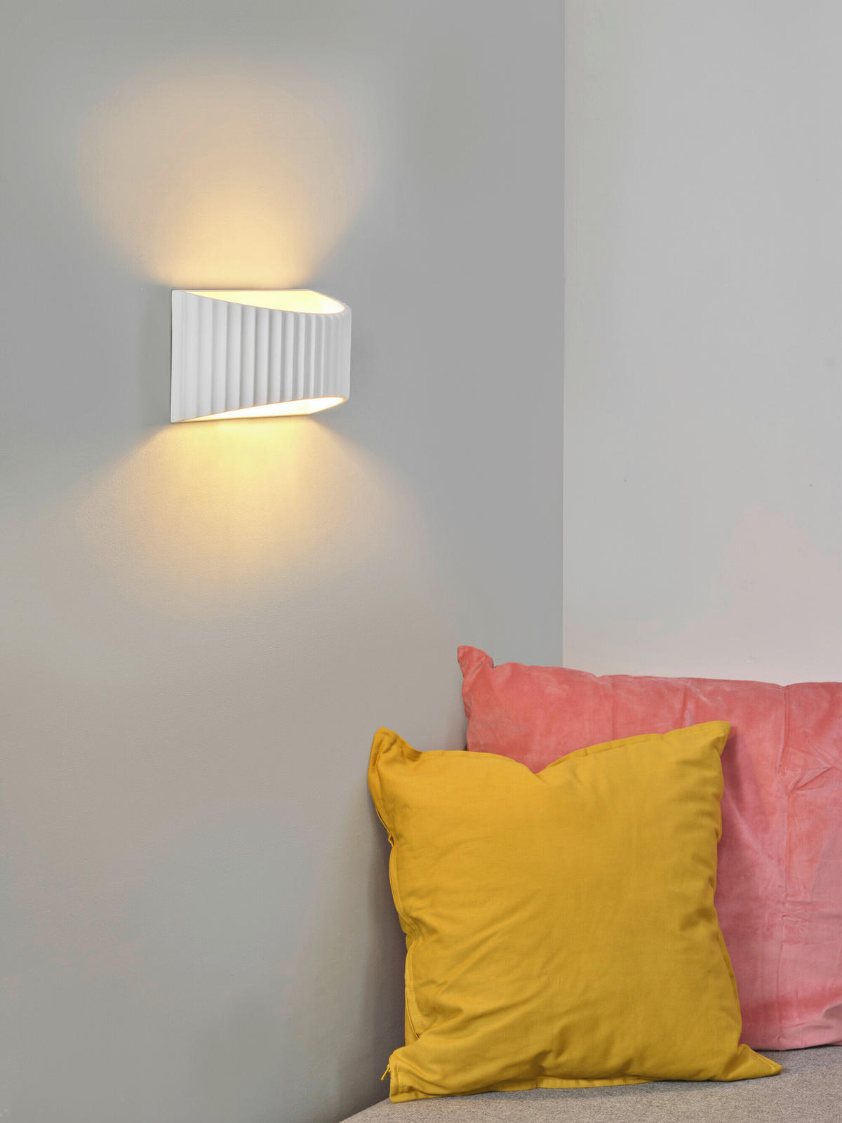 WANDLEUCHTE 29/11,8/15 cm   - Weiß, Basics, Stein (29/11,8/15cm) - Osram