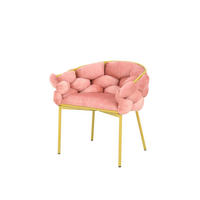STOLICA  pink  drvo, metal, tekstil      - pink/žuta, Moderno, drvo/metal (73/74.5/60cm)