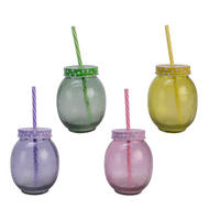 TRINKGLAS  - Gelb/Lila, LIFESTYLE, Glas (10,20/13,5cm)