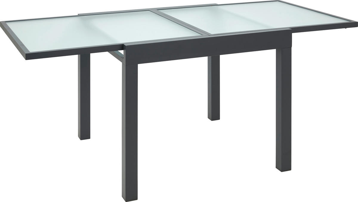 Masă Grădină 90-180/90/75 cm   - antracit, Design, sticlă/metal (90-180/90/75cm) - Ambia Garden