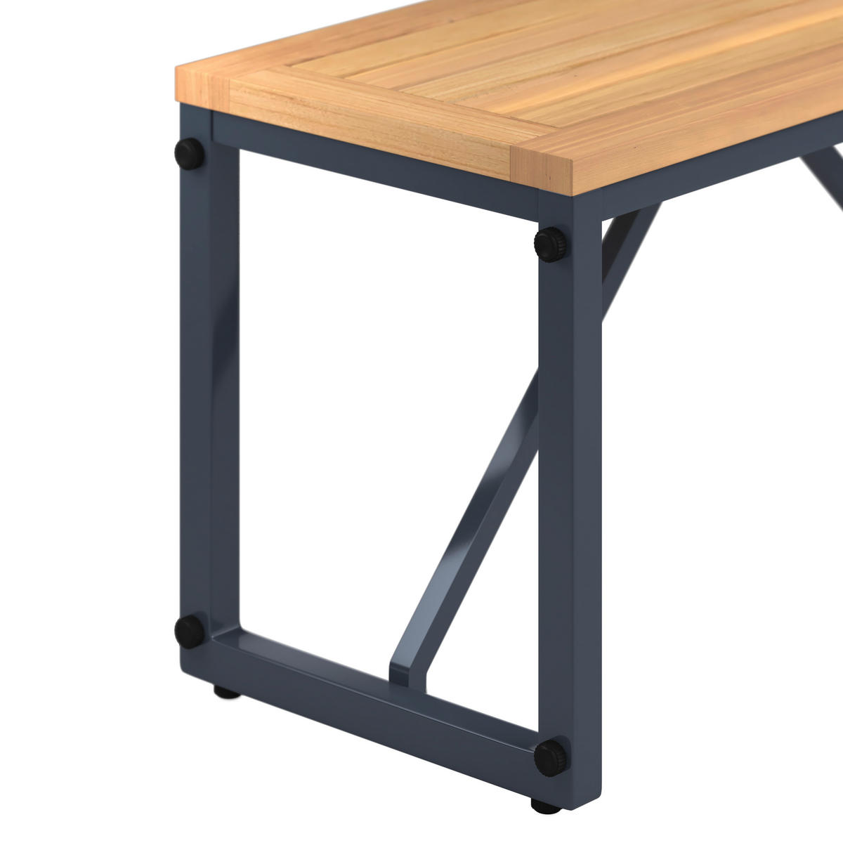 LOUNGEGARNITUR Teakholz Hartholz Aluminium, Edelstahl  - Teakfarben, MODERN, Holz/Metall (56/70/60cm) - Ambia Garden