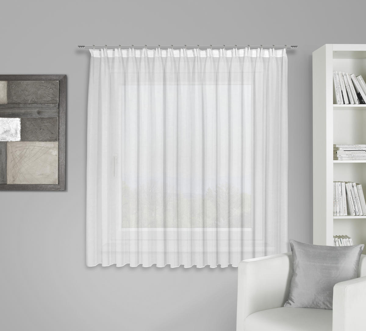 FERTIGSTORE  transparent  300/145 cm   - Weiß, KONVENTIONELL, Textil (300/145cm) - Esposa