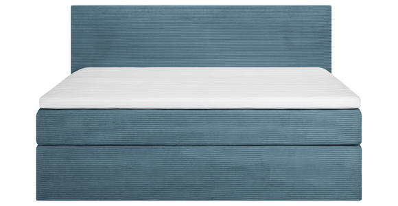 BOXSPRINGBETT 180/200 cm  in Blau  - Blau/Schwarz, KONVENTIONELL, Holz/Textil (180/200cm) - Carryhome