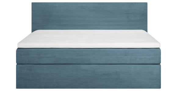 BOXSPRINGBETT 160/200 cm  in Blau  - Blau/Schwarz, KONVENTIONELL, Holz/Textil (160/200cm) - Carryhome