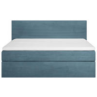BOXSPRINGBETT 180/200 cm  in Blau  - Blau/Schwarz, KONVENTIONELL, Holz/Textil (180/200cm) - Carryhome