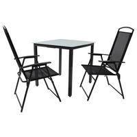 GARTENTISCHGRUPPE  - Anthrazit, Basics, Glas/Metall - Gardenson