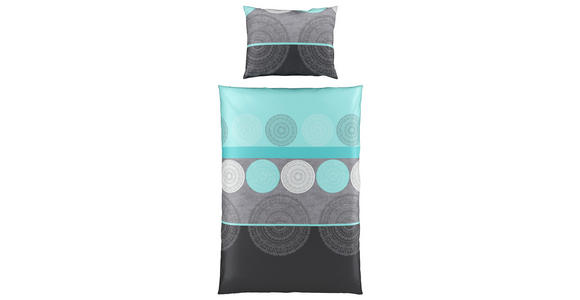 Bettwäsche Denise 140/200cm Türkis - Türkis, MODERN, Textil - Luca Bessoni