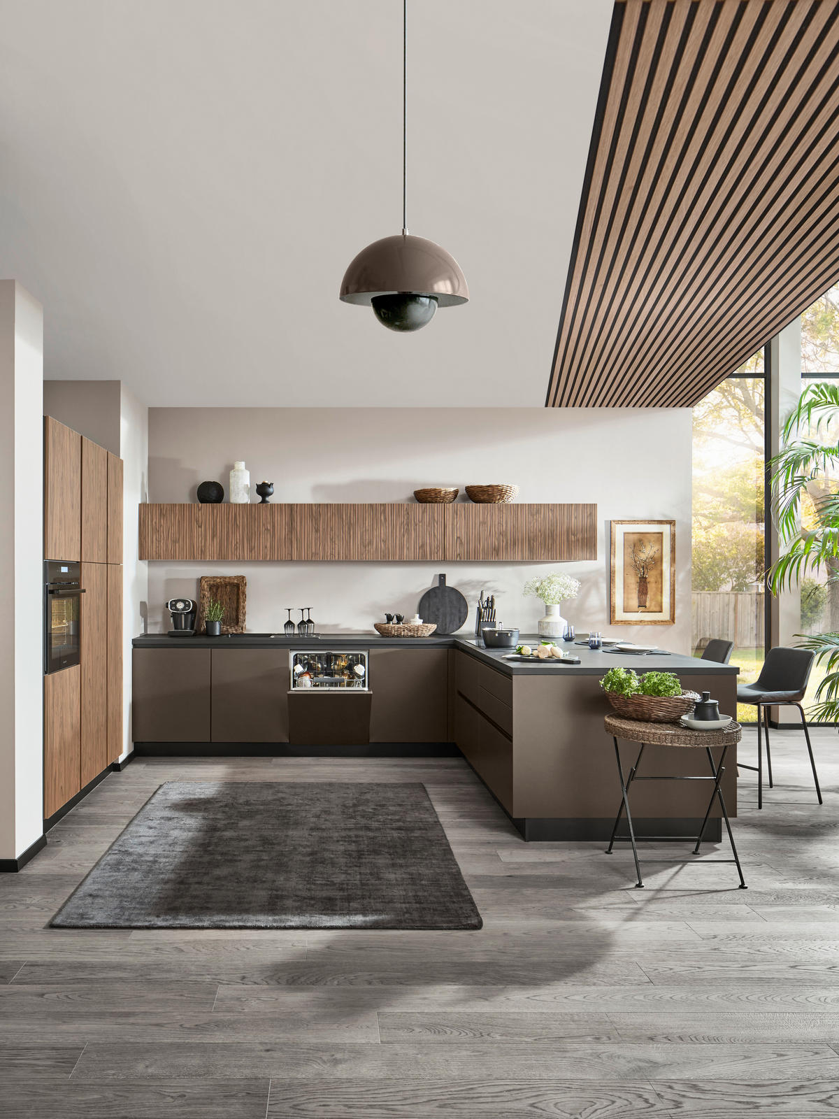 EINBAUKÜCHE   - Braun, Design, Holzwerkstoff - Dieter Knoll