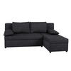 ECKSOFA Schwarz  - Schwarz, Design, Kunststoff/Textil (195/147cm) - P & B