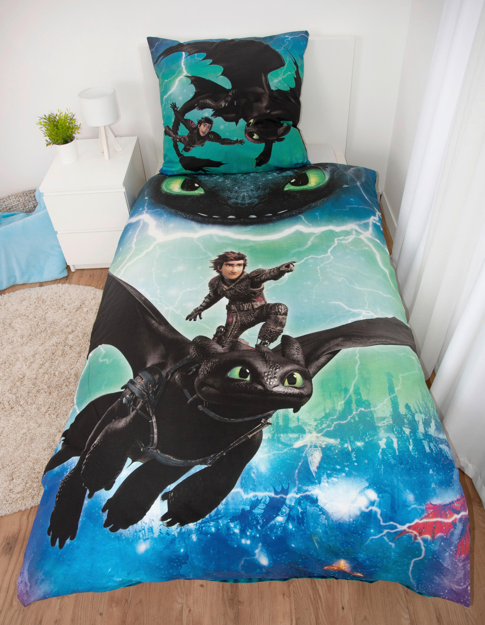 JUGENDBETTWÄSCHE Dragons Renforcé 135/200 cm  - Multicolor, Trend, Textil (135/200cm) - Herding