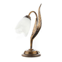 TISCHLEUCHTE 25/38 cm   - Bronzefarben, KONVENTIONELL, Glas/Metall (25/38cm)