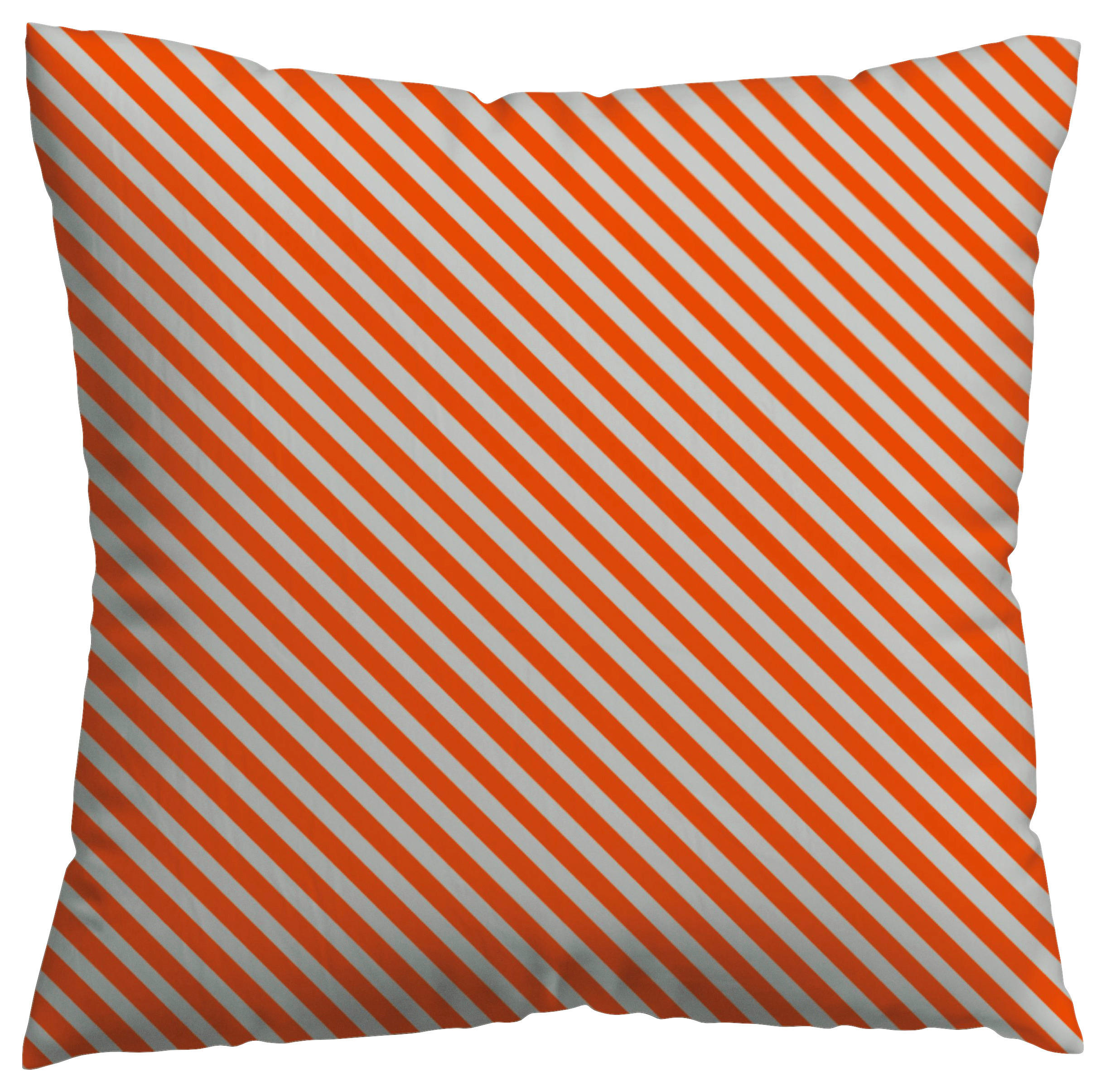 Schlafgut Kissenbezug Woven Satin Fade Rot, Hellgrau 40x40 cm