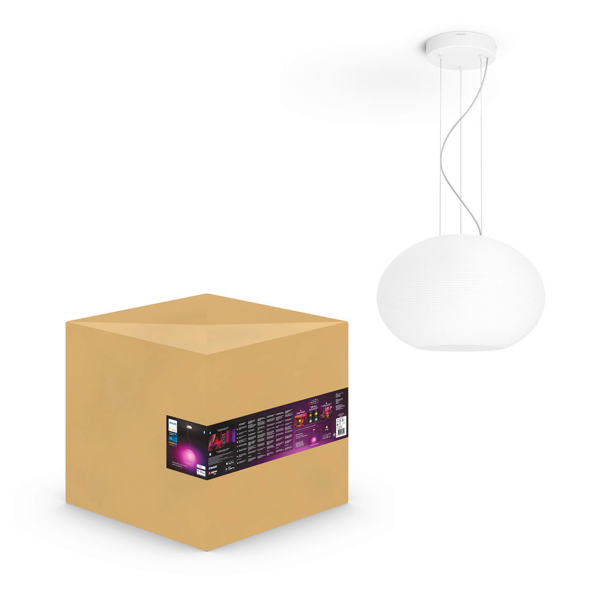 AMBIANCE FLOURISH 40,1/30 cm    - Weiss, Basics, Glas (40,1/30cm) - Philips HUE