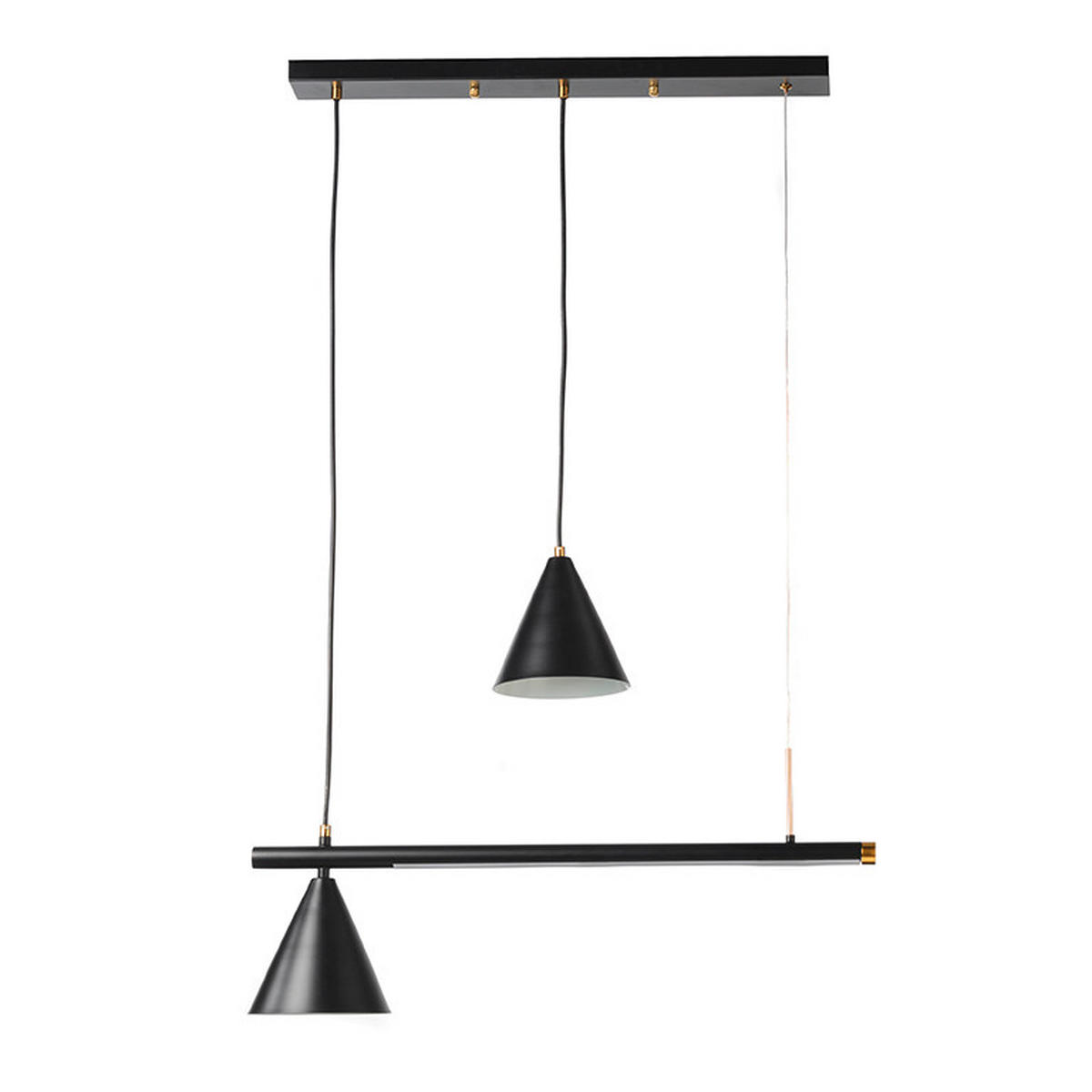 LED-HÄNGELEUCHTE 90/15/120 cm   - Schwarz, Design, Metall (90/15/120cm)