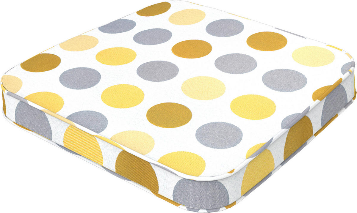 OUTDOORPOUF in  Uni  - Hellgrau, Basics, Textil (45/45cm)
