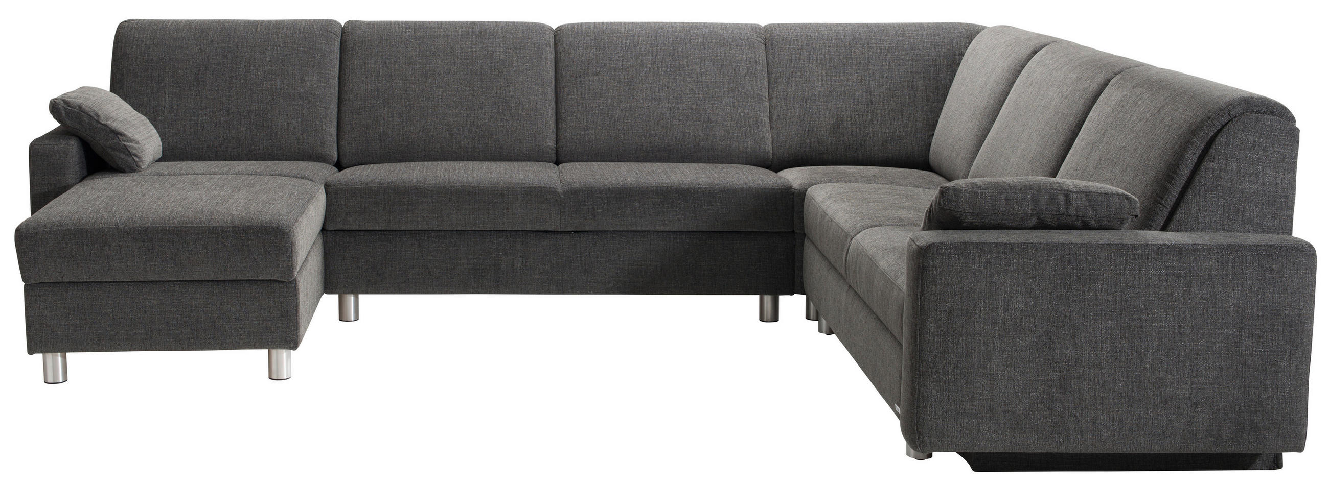 WOHNLANDSCHAFT  in Chenille Anthrazit  - Anthrazit/Alufarben, KONVENTIONELL, Textil (158/323/252cm) - Sedda