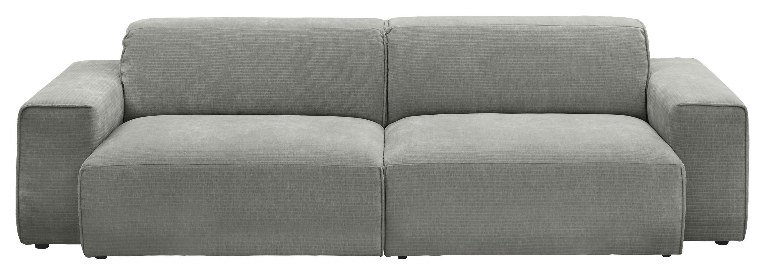 BIGSOFA Chenille Grau  - Schwarz/Grau, Design, Kunststoff/Textil (238/71/101cm) - Pure Home Lifestyle