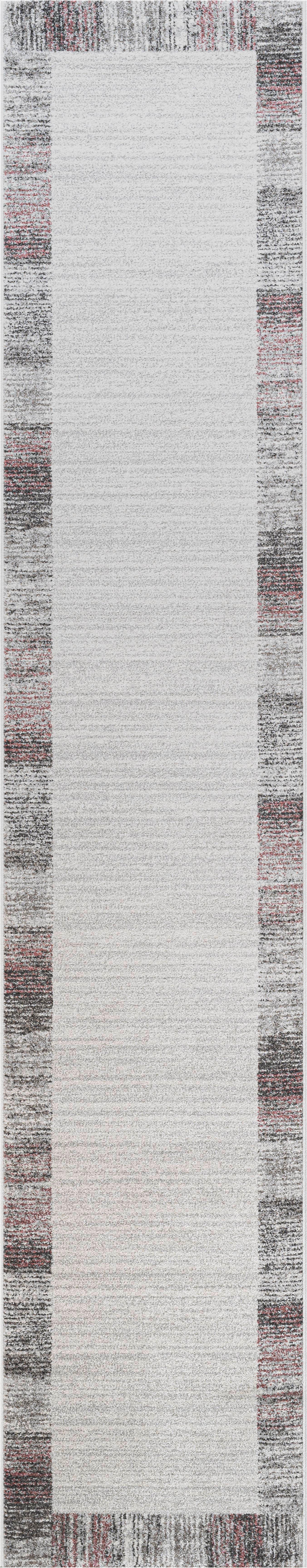 LÄUFER 67/340 cm Sorrent  - Silberfarben/Rosa, Design, Textil (67/340cm) - Novel