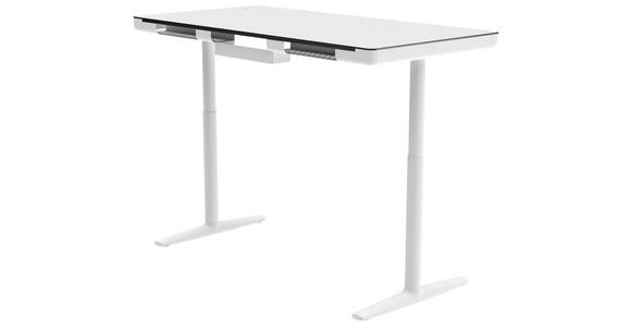 SCHREIBTISCH höhenverstellbar - Weiß, Design, Holzwerkstoff/Kunststoff (160/80/73-118cm) - Novel