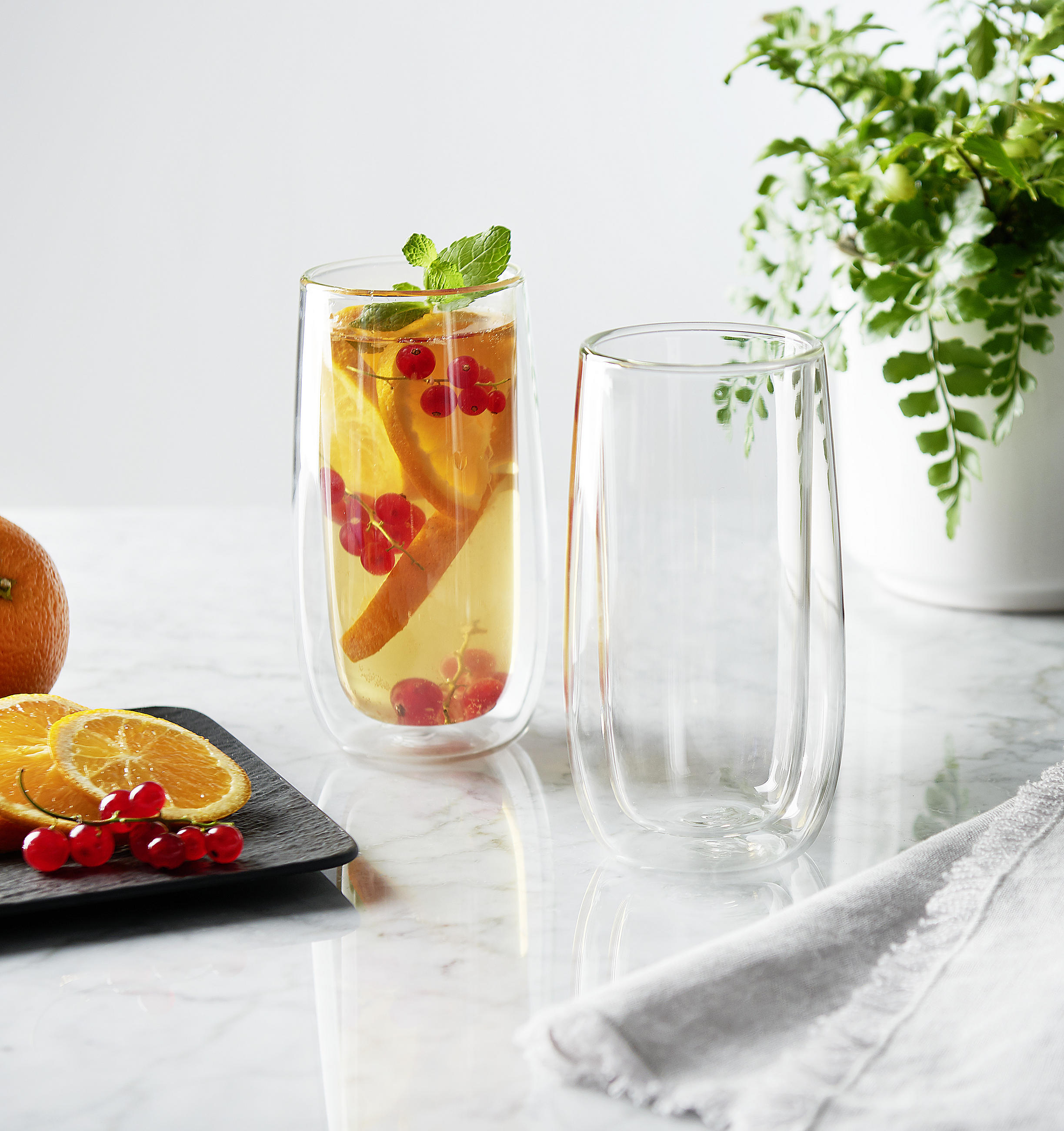 TEEGLAS  2-teilig  - Klar, Design, Glas (6,5/15cm) - Novel