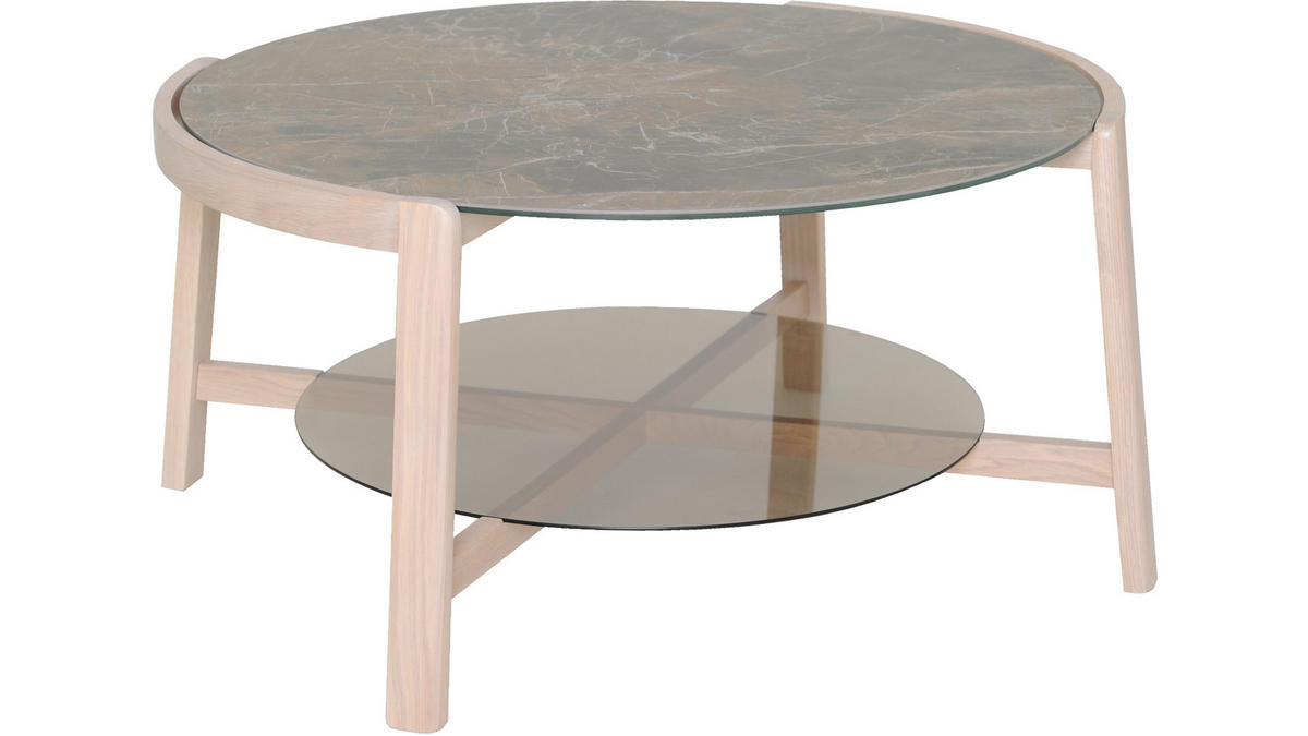 SOFFBORD - vit/ekfärgad, Design, trä/glas (90/90/47cm) - Best Price