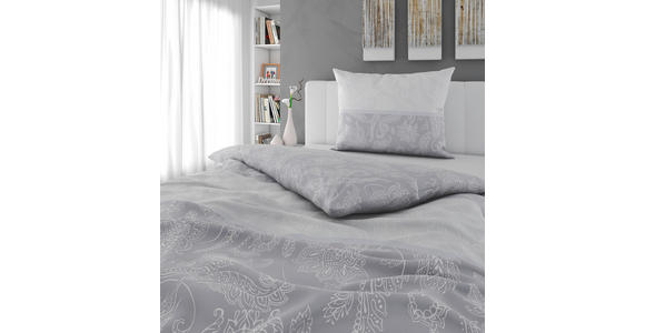 BETTWÄSCHE 2-teilig Satin 140/200 cm  - Grau, Textil (140/200cm) - Novel