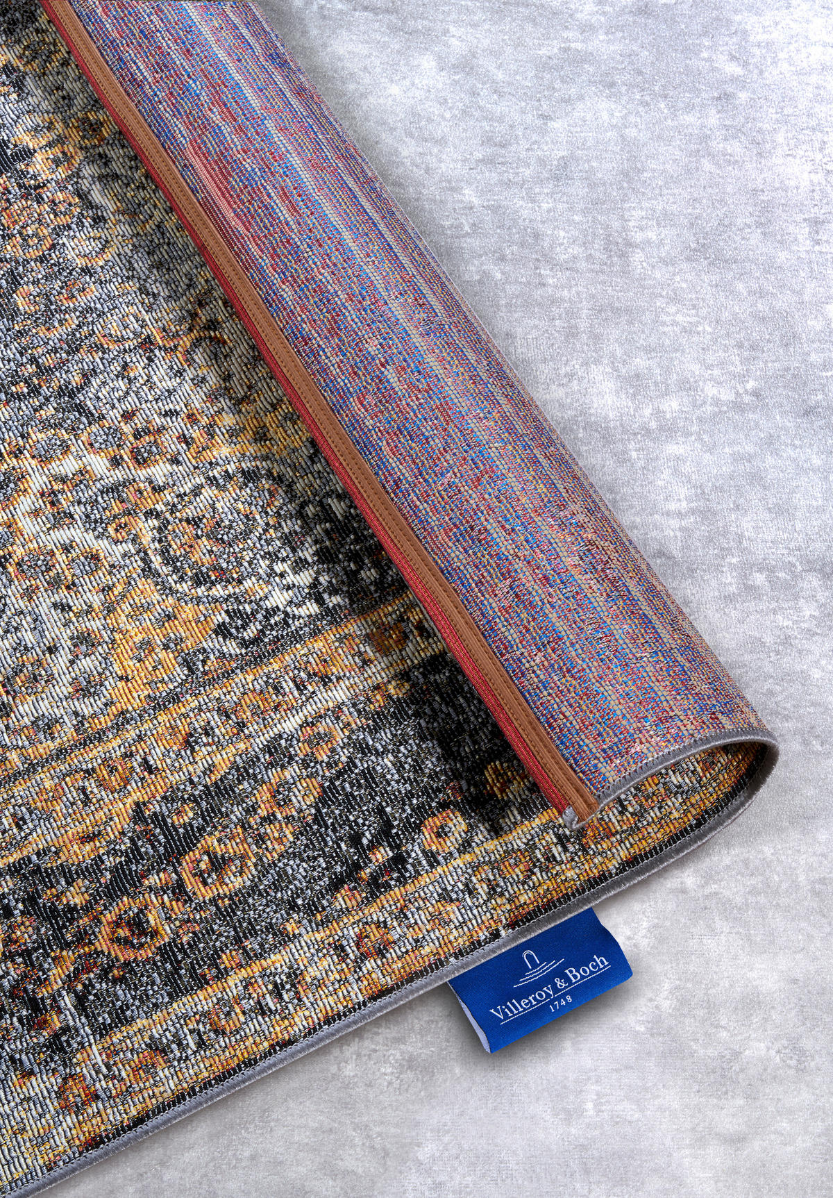 OUTDOORTEPPICH  für Terrasse und Balkon 200/285 cm Kollektion 1767 Anthrazit, Goldfarben  - Anthrazit/Goldfarben, Design, Kunststoff (200/285cm) - Villeroy & Boch