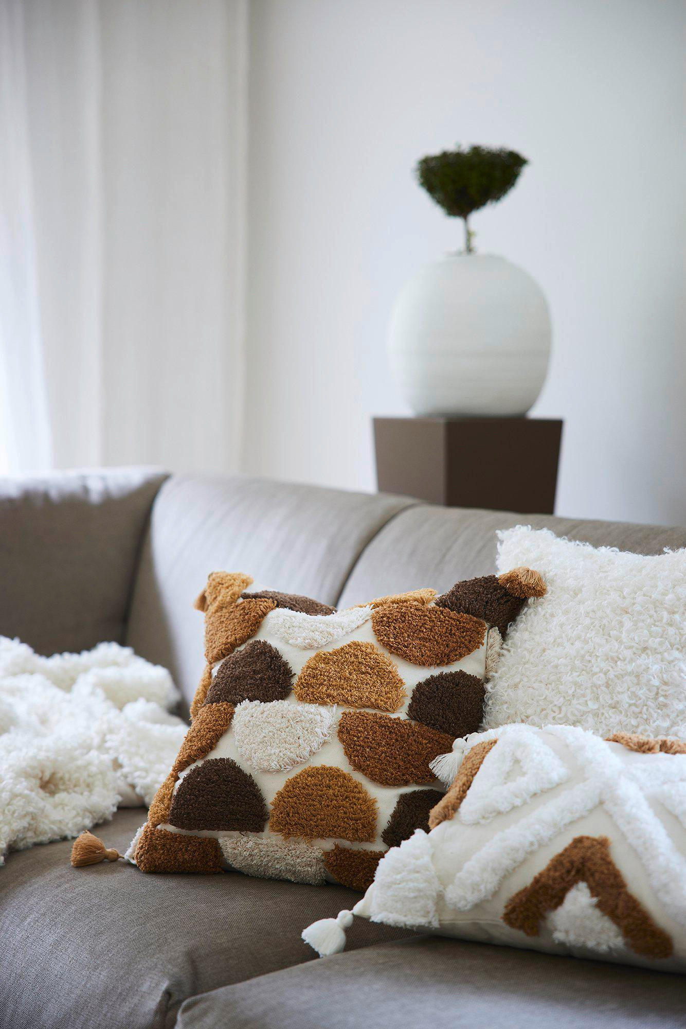 ZIERKISSEN  45/45 cm   - Braun, Basics, Textil (45/45cm)