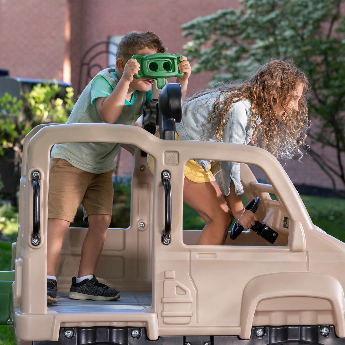 KLETTERGERÜST  - Anthrazit/Beige, KONVENTIONELL, Kunststoff (215,9/155/107cm) - Ambia Garden