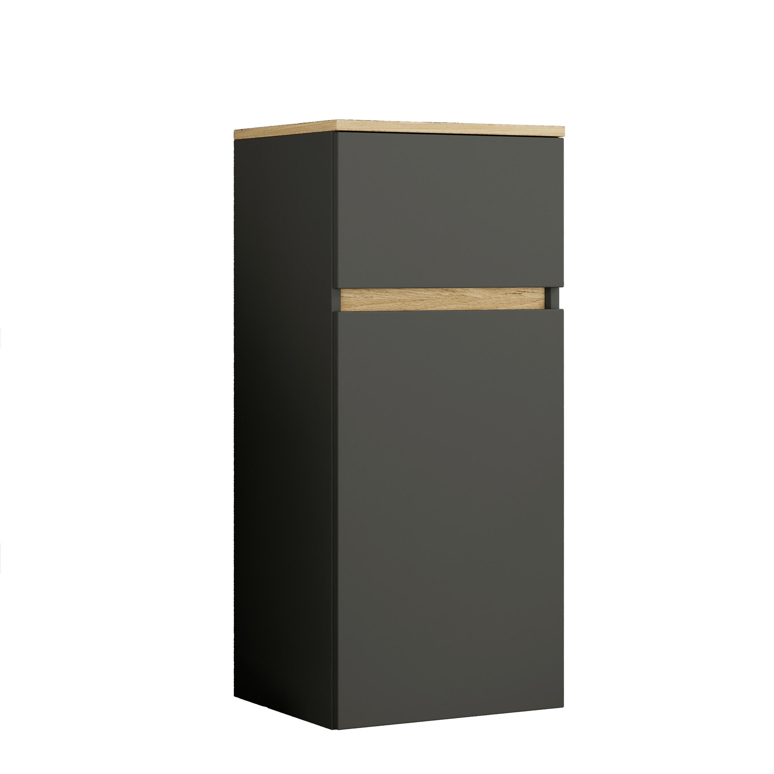 MIDISCHRANK 41/90/35 cm  - Honigeiche/Anthrazit, Trend, Holzwerkstoff (41/90/35cm) - MID.YOU