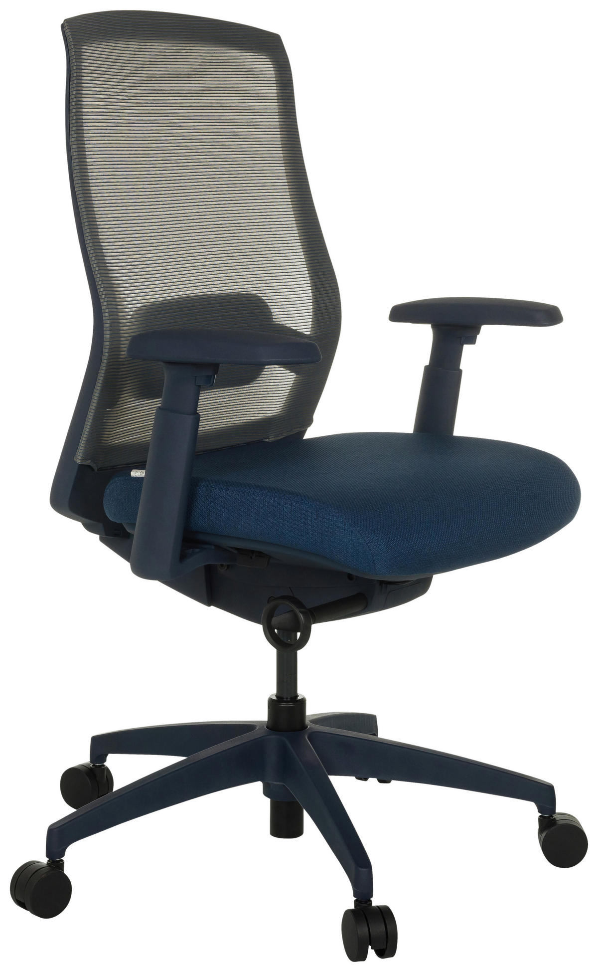 OTOČNÁ ŽIDLE, síťovina, modrá - modrá/černá, Moderní, textil/plast (65/95 - 103/70cm) - MID.YOU