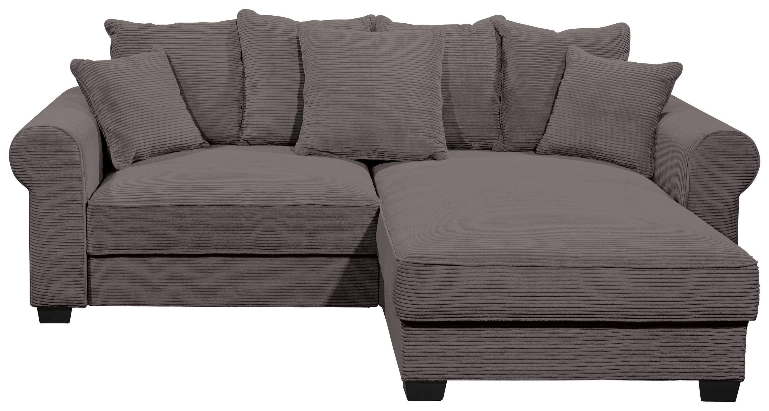 HÖRNSOFFA i manchester mörkgrå  - mörkgrå/svart, Klassisk, textil/plast (255/185cm) - MID.YOU