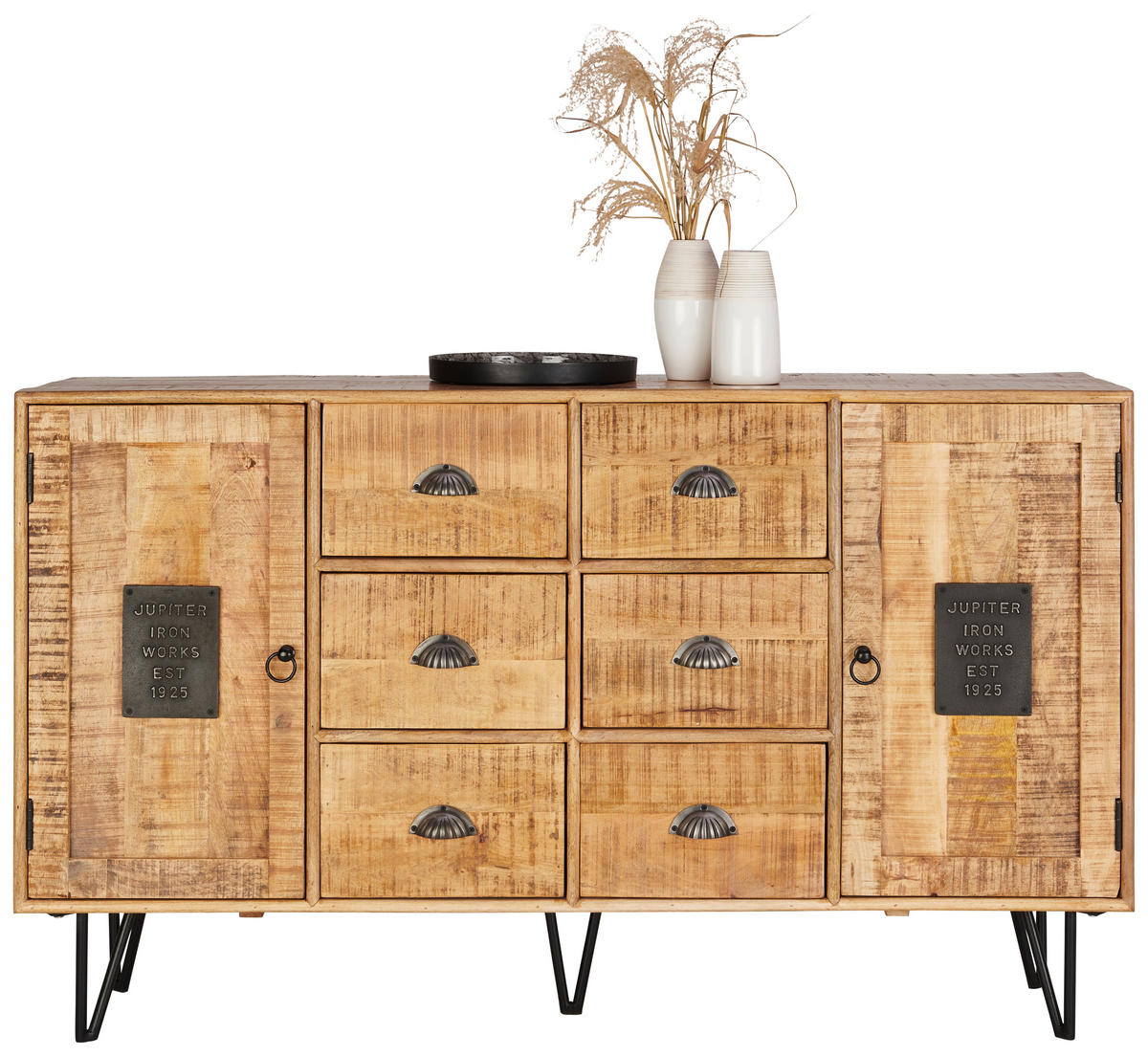 SIDEBOARD 150/90/40 cm  in Naturfarben, Hellbraun  - Hellbraun/Naturfarben, Lifestyle, Holz/Metall (150/90/40cm) - Landscape