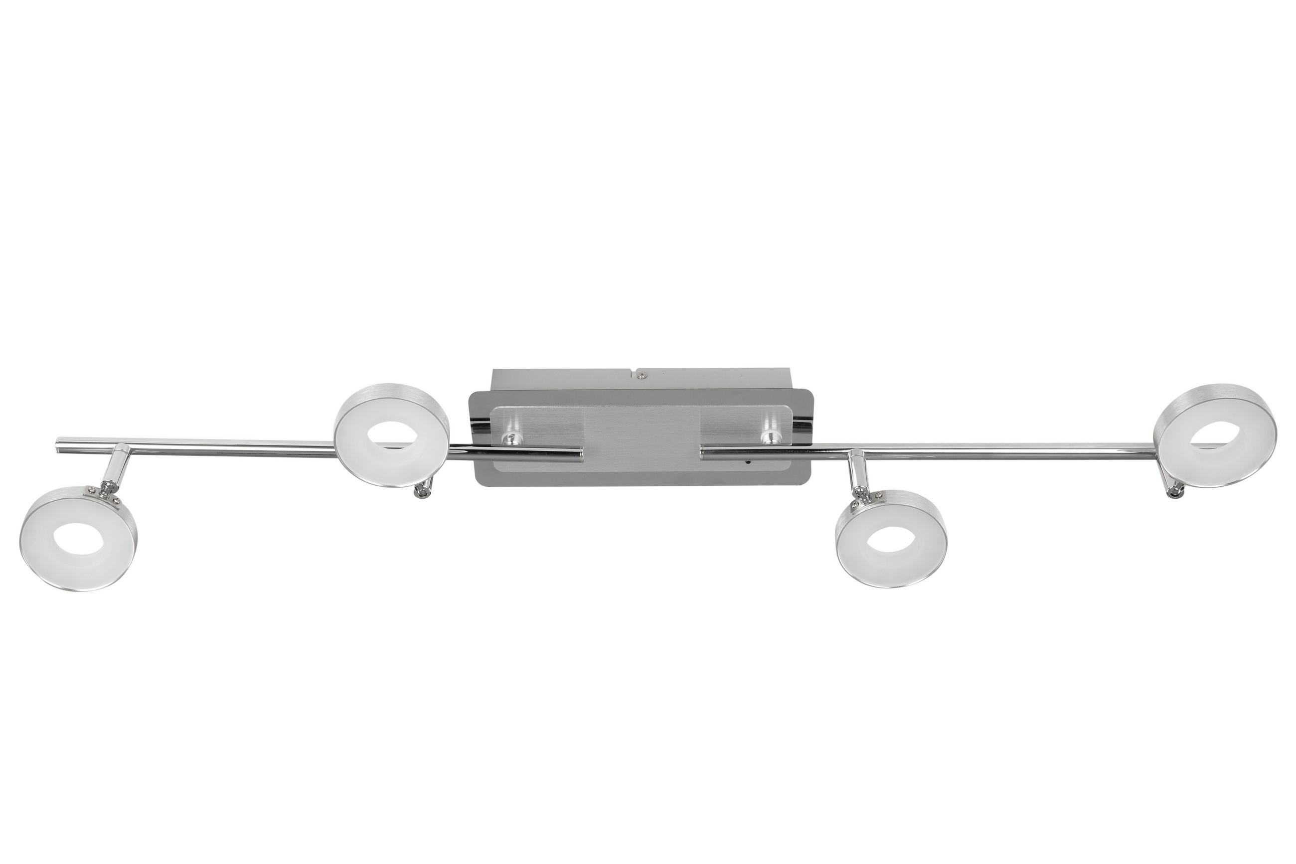 LED-STRAHLER 84,5/9/18,8 cm   - Chromfarben/Alufarben, Design, Metall (84,5/9/18,8cm) - Novel