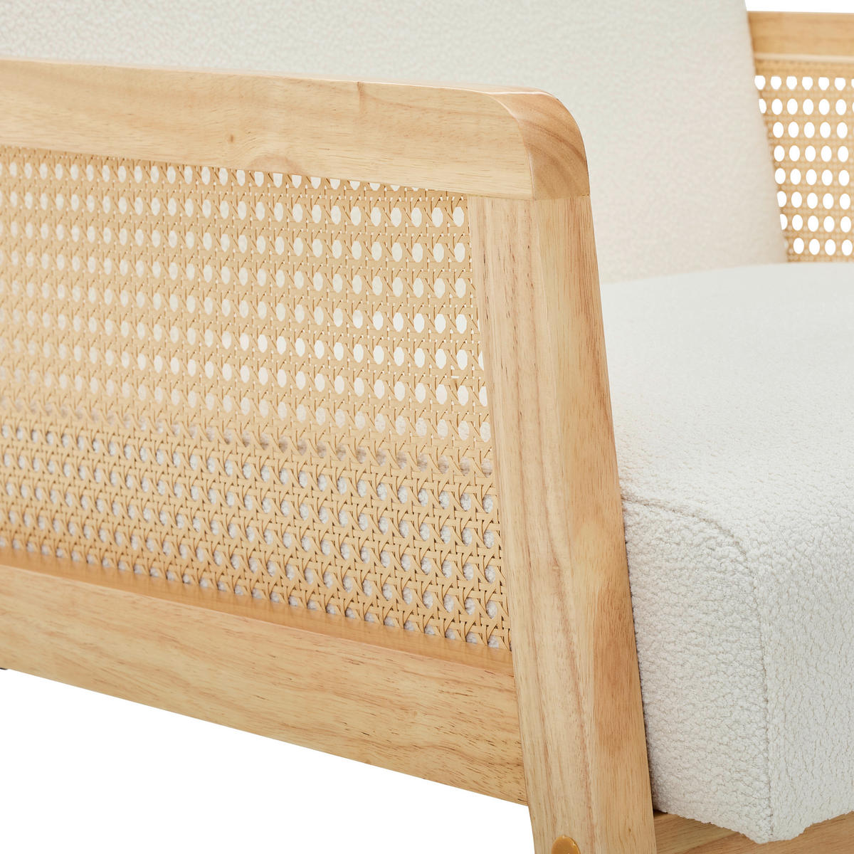 RATTANSESSEL Weiß  - Naturfarben/Weiß, Trend, Holz/Kunststoff (68/85/77,5cm) - Livetastic