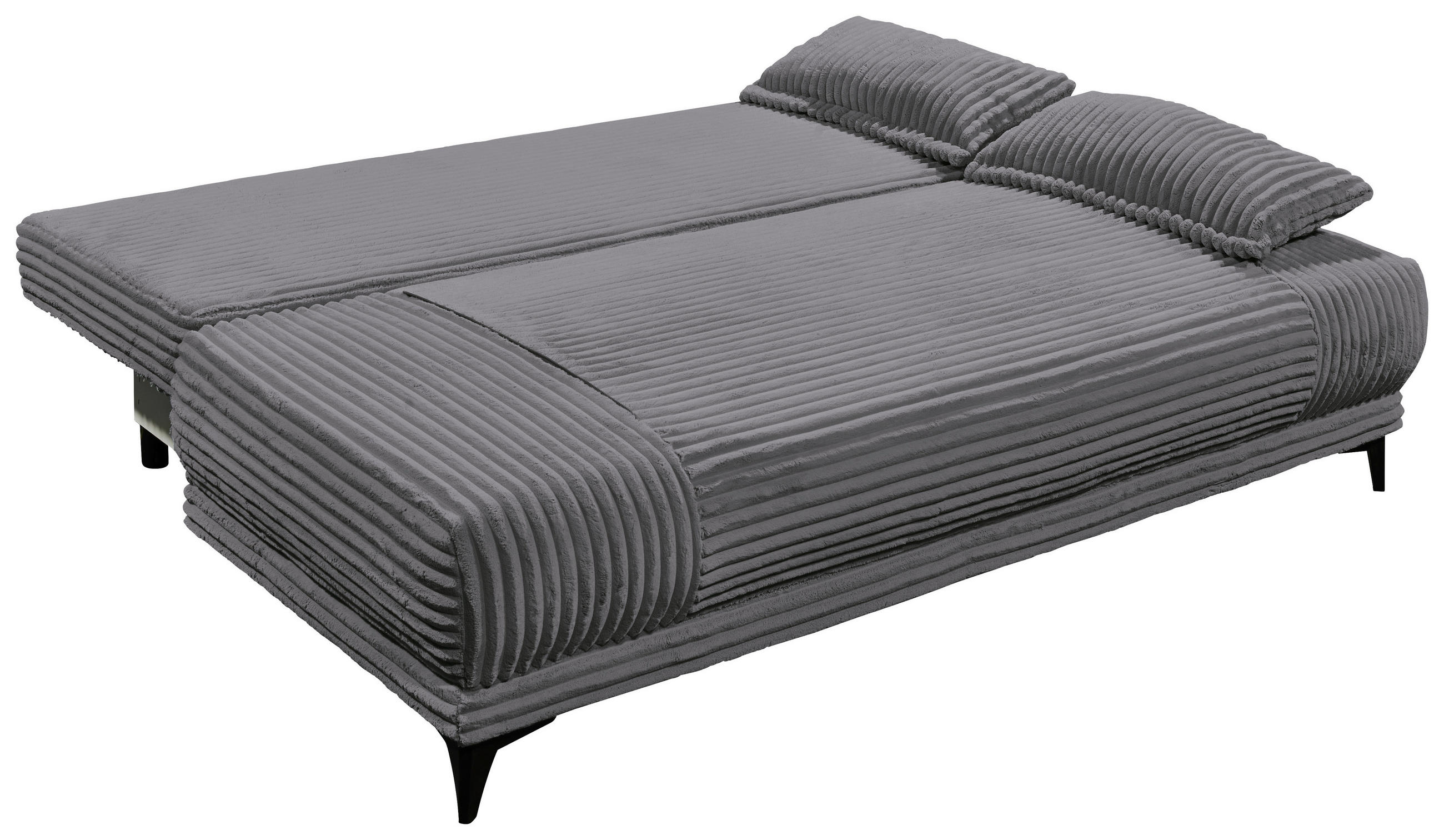 Thumbnail - Carryhome Schlafsofa, Anthrazit, Textil, 2-Sitzer, Füllung: Schaumstoffflocken,Schaumstoffflocken, 211x96x105 cm, Wohnzi...