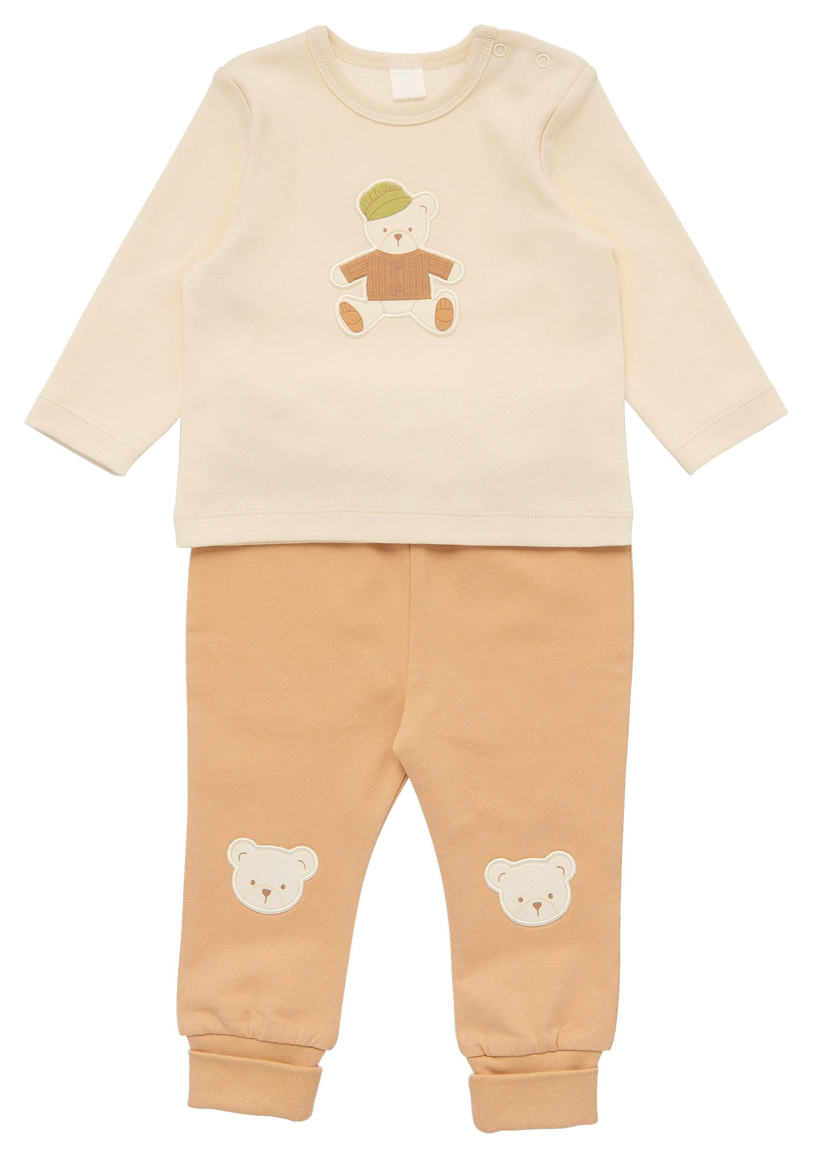 BABYBEKLEIDUNGSSET Bobby & Milla 2-teilig  - Creme/Braun, Basics, Textil (74null) - Patinio