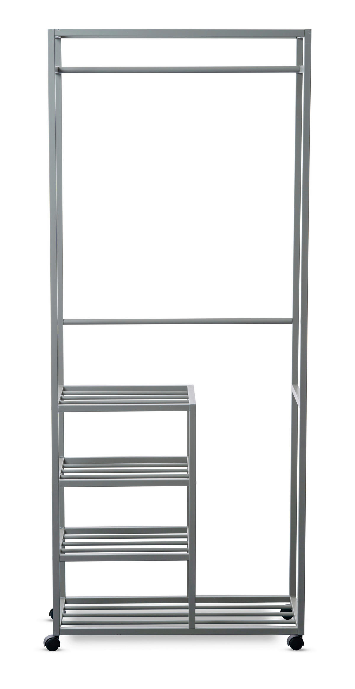 KLEIDERWAGEN in Grau 75/183/35 cm   - Grau, Basics, Kunststoff/Metall (75/183/35cm)