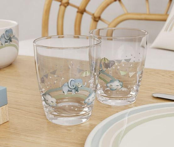 GYEREKPOHÁR KÉSZLET - áttetsző/kék, Basics, Üveg (8,5cm) - Villeroy & Boch