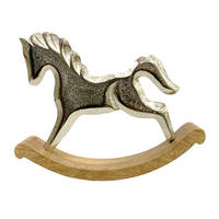 DEKORAČNÝ KÔŇ - hnedá/strieborná, Lifestyle, kov/drevo (16/4/19,5cm) - X-Mas