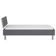BETT 90/200 cm  in Grau  - Alufarben/Grau, Design, Holzwerkstoff/Metall (90/200cm) - Carryhome