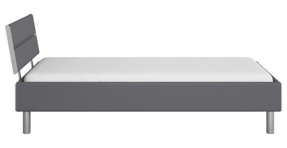 BETT 90/200 cm  in Grau  - Alufarben/Grau, Design, Holzwerkstoff/Metall (90/200cm) - Carryhome