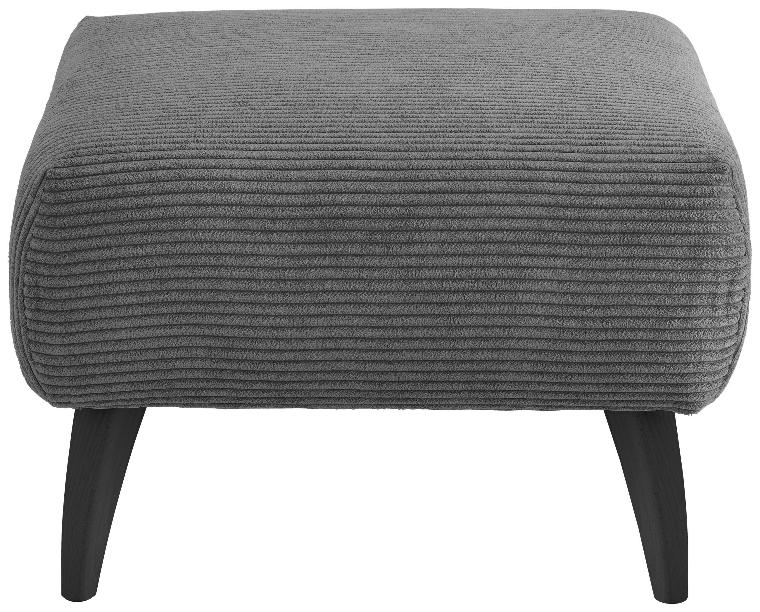 HOCKER in Textil Grau  - Schwarz/Grau, MODERN, Holz/Textil (66/44/66cm) - MID.YOU
