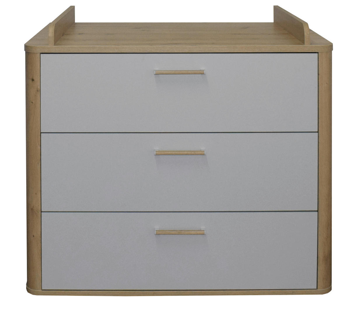 WICKELKOMMODE Lilly Eiche Artisan  - Eiche Artisan/Grau, Basics, Holzwerkstoff/Kunststoff (100/93-98/45-71cm)