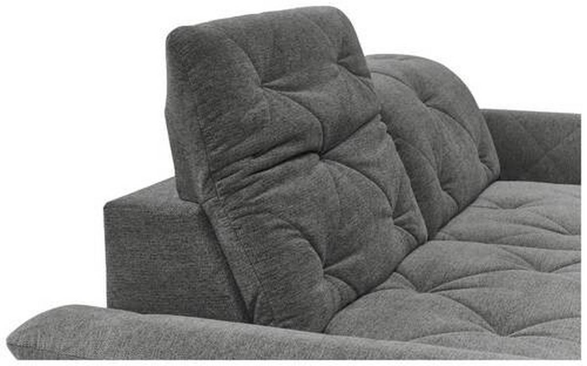 ECKSOFA in Webstoff Anthrazit  - Anthrazit/Schwarz, Design, Textil/Metall (244/173cm) - Moderano